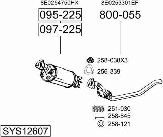 Bosal SYS12607 - Impianto gas scarico autozon.pro