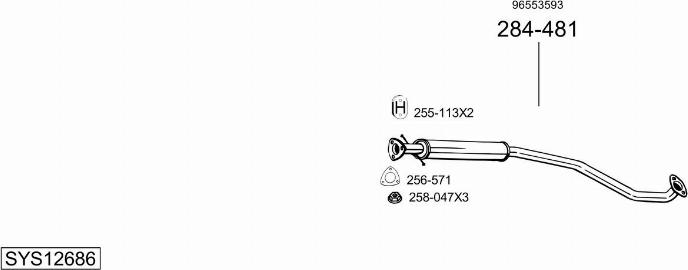 Bosal SYS12686 - Impianto gas scarico autozon.pro