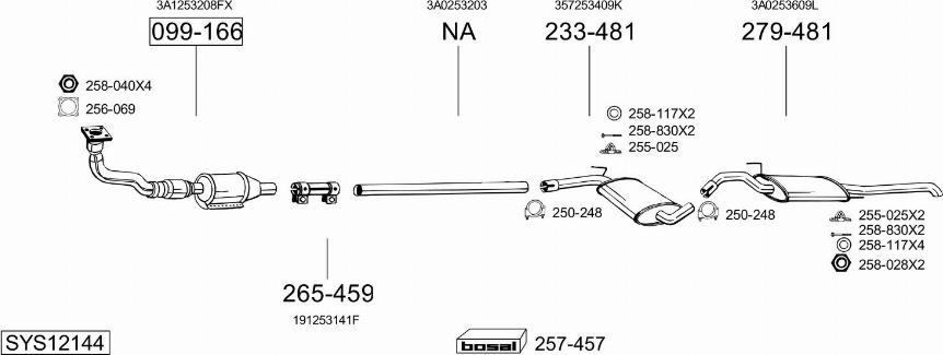 Bosal SYS12144 - Impianto gas scarico autozon.pro