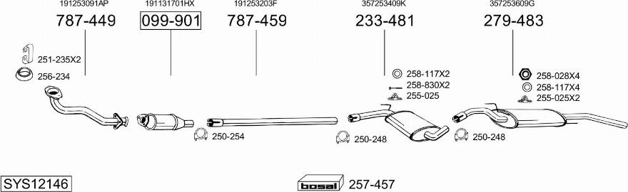 Bosal SYS12146 - Impianto gas scarico autozon.pro