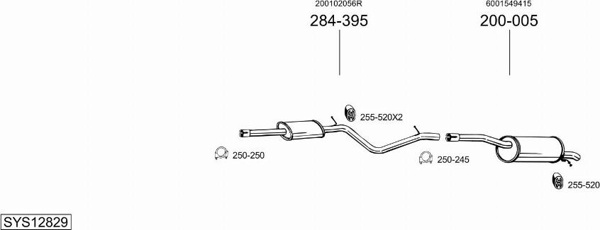 Bosal SYS12829 - Impianto gas scarico autozon.pro