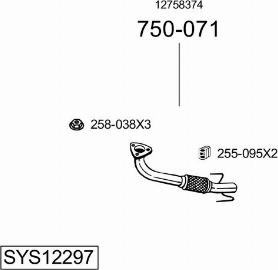 Bosal SYS12297 - Impianto gas scarico autozon.pro