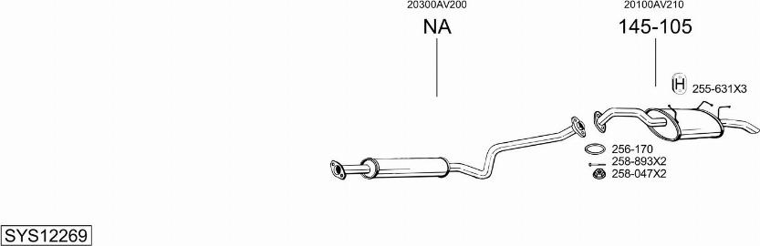 Bosal SYS12269 - Impianto gas scarico autozon.pro