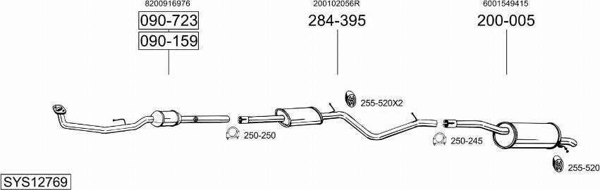 Bosal SYS12769 - Impianto gas scarico autozon.pro