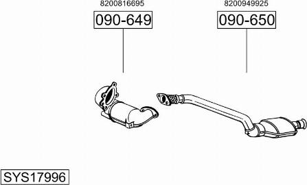 Bosal SYS17996 - Impianto gas scarico autozon.pro