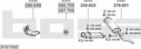 Bosal SYS17935 - Impianto gas scarico autozon.pro
