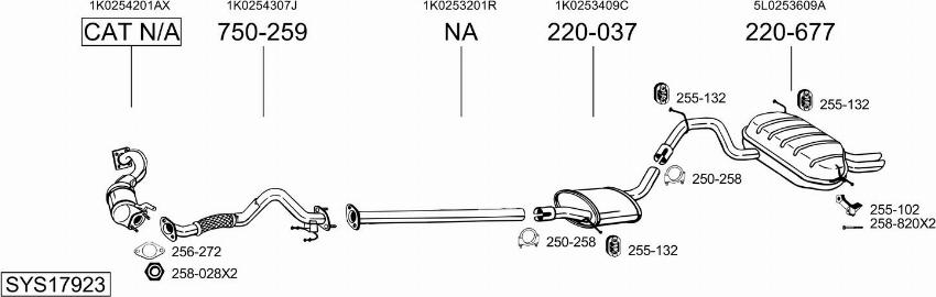 Bosal SYS17923 - Impianto gas scarico autozon.pro