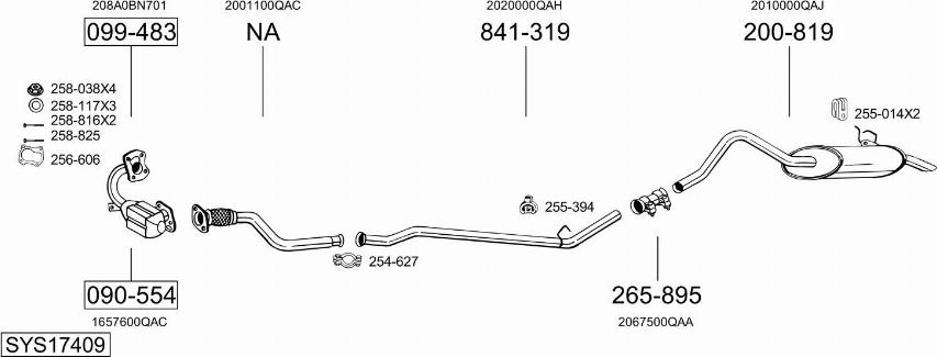 Bosal SYS17409 - Impianto gas scarico autozon.pro