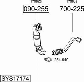 Bosal SYS17174 - Impianto gas scarico autozon.pro