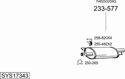 Bosal SYS17343 - Impianto gas scarico autozon.pro