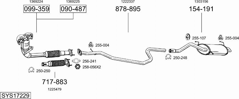 Bosal SYS17229 - Impianto gas scarico autozon.pro