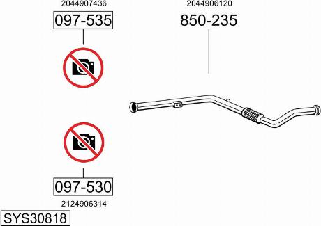 Bosal SYS30818 - Impianto gas scarico autozon.pro