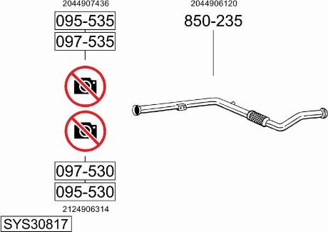 Bosal SYS30817 - Impianto gas scarico autozon.pro