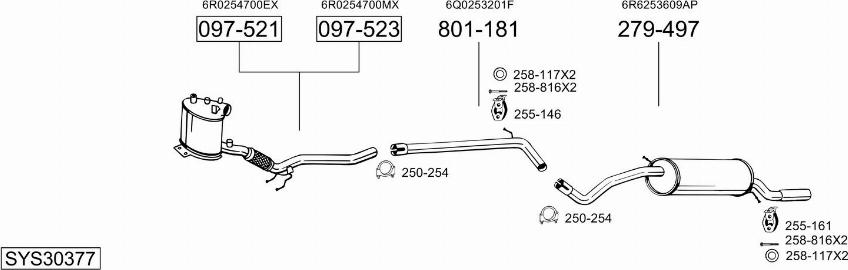 Bosal SYS30377 - Impianto gas scarico autozon.pro