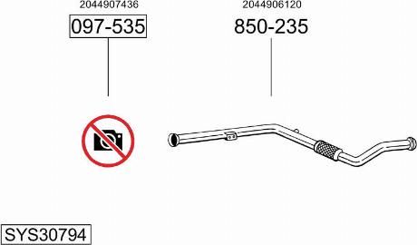 Bosal SYS30794 - Impianto gas scarico autozon.pro