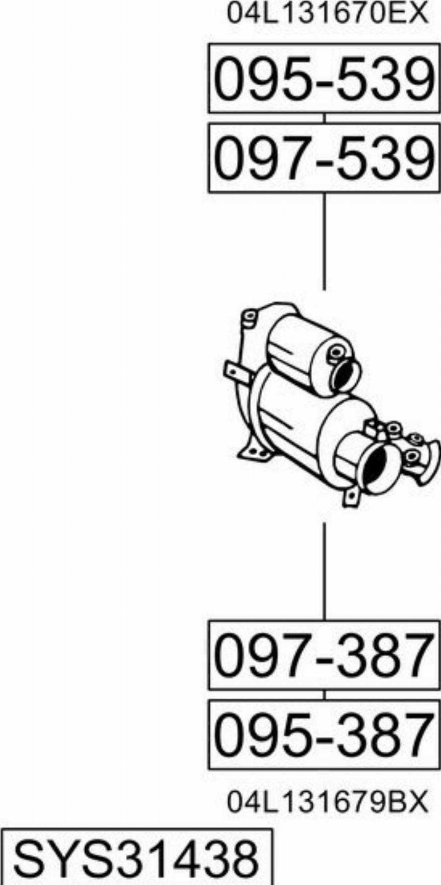 Bosal SYS31438 - Impianto gas scarico autozon.pro