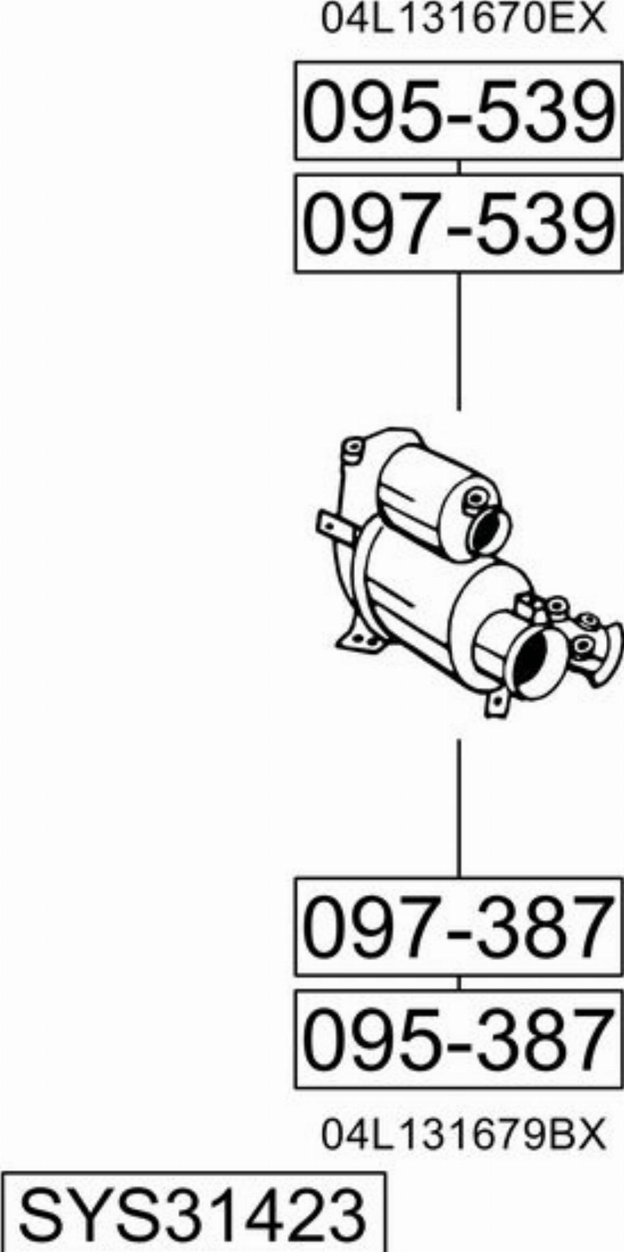 Bosal SYS31423 - Impianto gas scarico autozon.pro