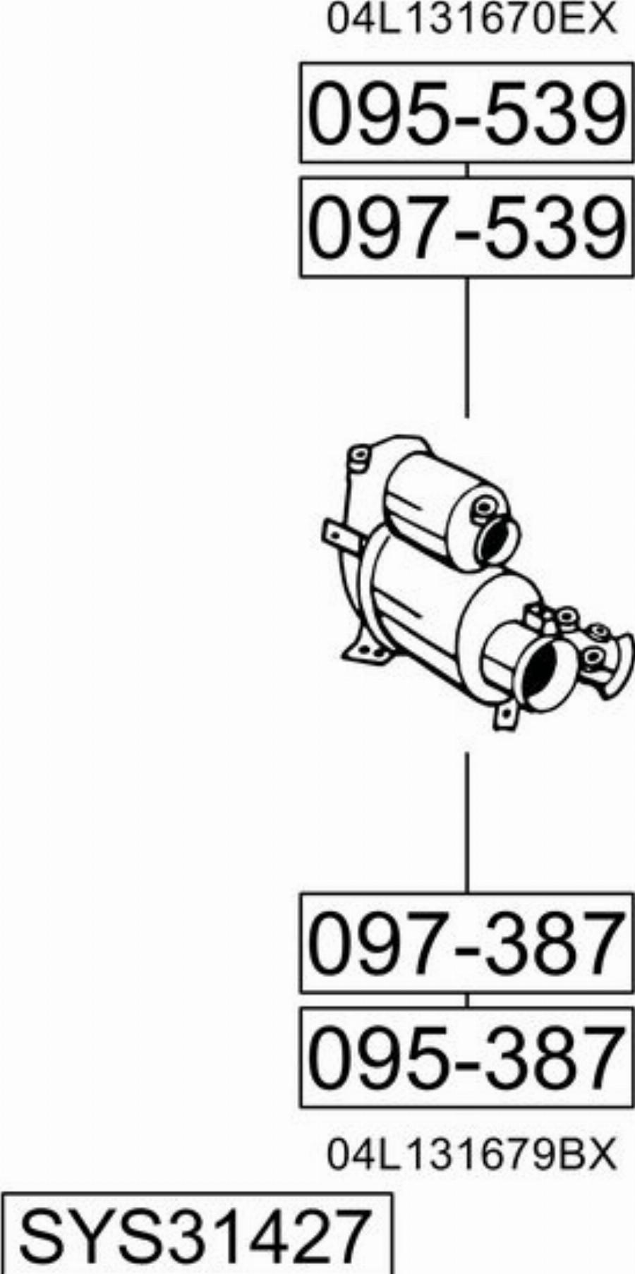 Bosal SYS31427 - Impianto gas scarico autozon.pro