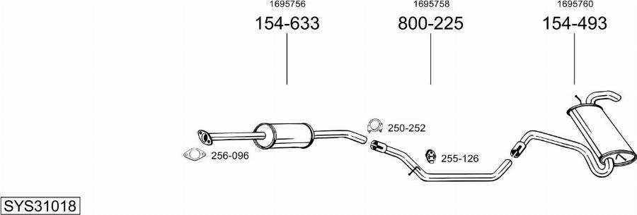 Bosal SYS31018 - Impianto gas scarico autozon.pro