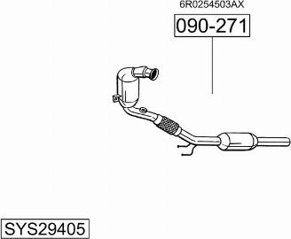 Bosal SYS29405 - Impianto gas scarico autozon.pro