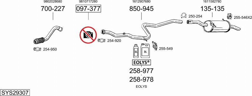 Bosal SYS29307 - Impianto gas scarico autozon.pro