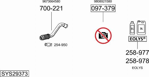 Bosal SYS29373 - Impianto gas scarico autozon.pro