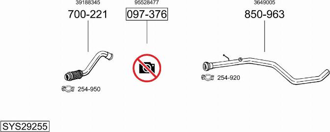 Bosal SYS29255 - Impianto gas scarico autozon.pro