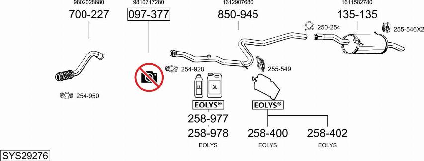 Bosal SYS29276 - Impianto gas scarico autozon.pro