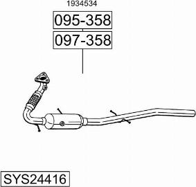 Bosal SYS24416 - Impianto gas scarico autozon.pro