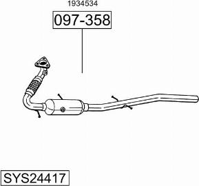 Bosal SYS24417 - Impianto gas scarico autozon.pro