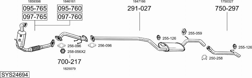 Bosal SYS24694 - Impianto gas scarico autozon.pro