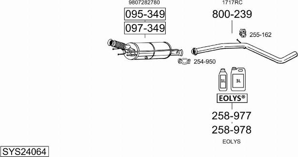 Bosal SYS24064 - Impianto gas scarico autozon.pro