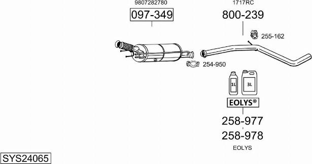 Bosal SYS24065 - Impianto gas scarico autozon.pro