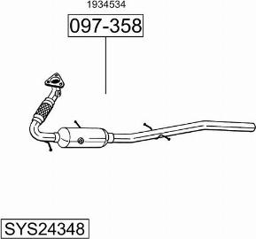 Bosal SYS24348 - Impianto gas scarico autozon.pro