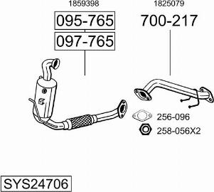 Bosal SYS24706 - Impianto gas scarico autozon.pro