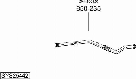 Bosal SYS25442 - Impianto gas scarico autozon.pro