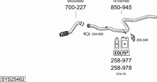 Bosal SYS25462 - Impianto gas scarico autozon.pro