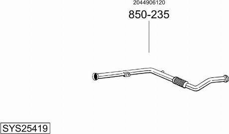 Bosal SYS25419 - Impianto gas scarico autozon.pro