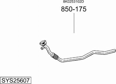 Bosal SYS25607 - Impianto gas scarico autozon.pro