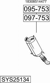 Bosal SYS25134 - Impianto gas scarico autozon.pro