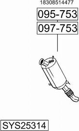 Bosal SYS25314 - Impianto gas scarico autozon.pro