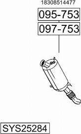 Bosal SYS25284 - Impianto gas scarico autozon.pro