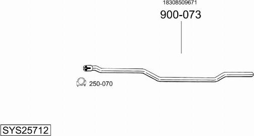 Bosal SYS25712 - Impianto gas scarico autozon.pro