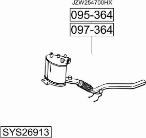 Bosal SYS26913 - Impianto gas scarico autozon.pro