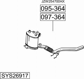 Bosal SYS26917 - Impianto gas scarico autozon.pro