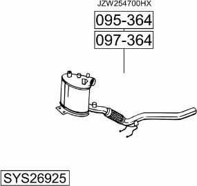 Bosal SYS26925 - Impianto gas scarico autozon.pro