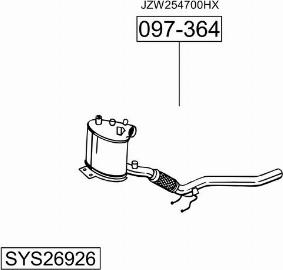 Bosal SYS26926 - Impianto gas scarico autozon.pro