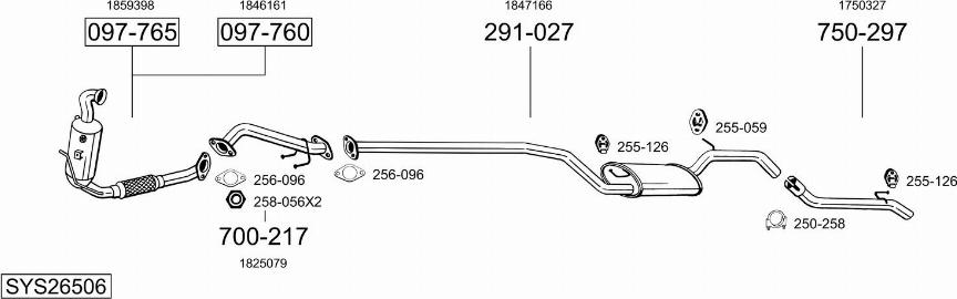 Bosal SYS26506 - Impianto gas scarico autozon.pro