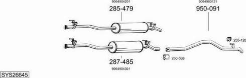 Bosal SYS26645 - Impianto gas scarico autozon.pro