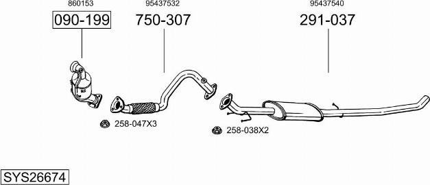 Bosal SYS26674 - Impianto gas scarico autozon.pro